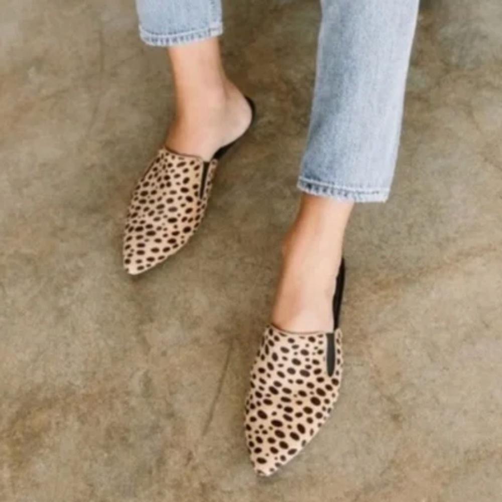 NWOT Jenni Kayne Pony Hair Mule Cheetah size EU40
